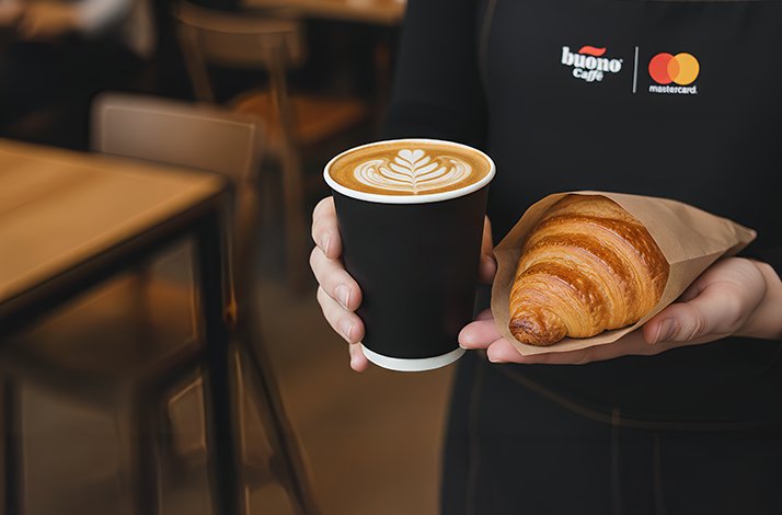 Bucură-te de un croissant gratuit la cafea, cu Mastercard