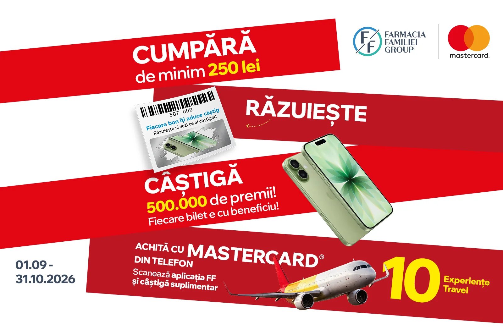 Mai multe beneficii cu Mastercard la Farmacia Familiei!