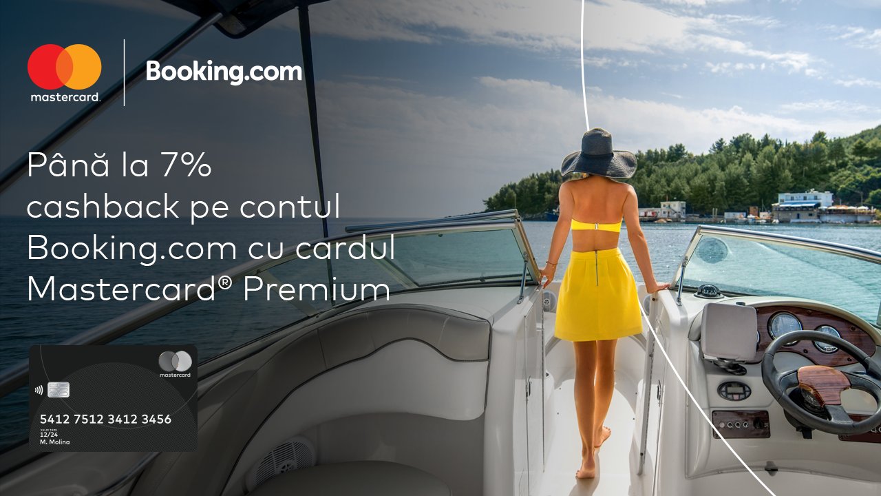Până la 7% credit în portofel cu Booking.com